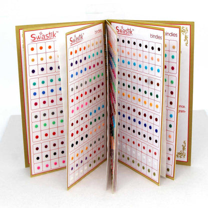 Assorted Color Multicolor Velvet Bindi Book For Women & Girls- Total Pieces- 960 (BND142CMB)