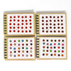 Assorted Color Multicolor Velvet Stone 12 Bindi Booklet For Women & Girls- Total Bindi Count- 1440 (BND154CMB)