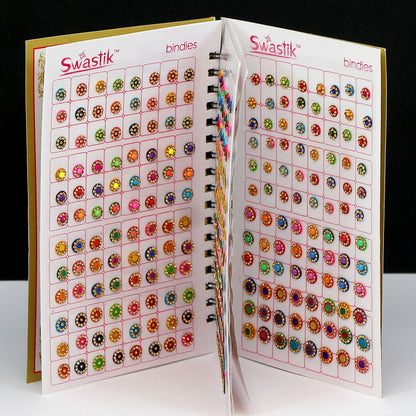 Assorted Design & Color Velvet Bindi Book For Women & Girls- Total Pieces- 576 (BND185CMB)