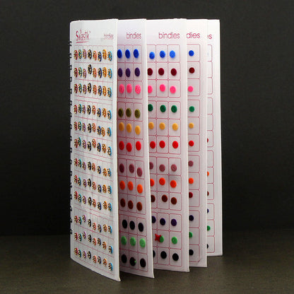 Assorted Color Velvet Bindi Book For Women & Girls- Total Pieces- 960 (BND195CMB)