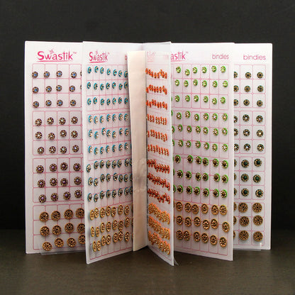 Assorted Color Velvet Bindi Book For Women & Girls- Total Pieces- 960 (BND202CMB)