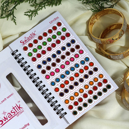 Assorted Color Velvet Bindi Book For Women & Girls- Total Pieces- 960 (BND204CMB)