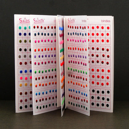 Assorted Color Velvet Bindi Book For Women & Girls- Total Pieces- 960 (BND205CMB)