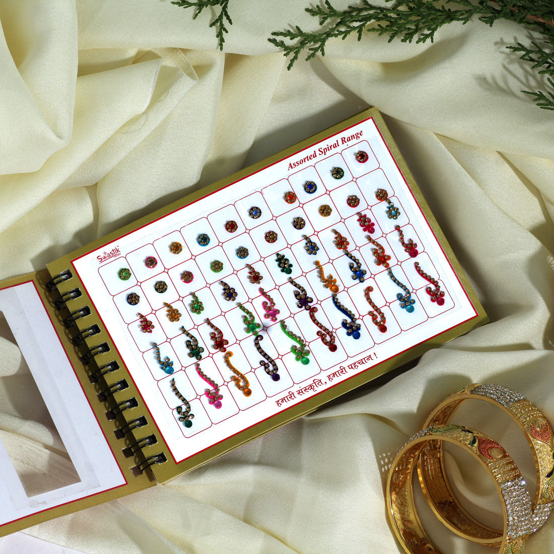 Assorted Color Velvet Bindi Book For Women & Girls- Total Pieces- 300 (BND211CMB)