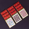 Assorted Color Multicolor Velvet 12 Bindi Booklet For Women & Girls- Total Bindi Count- 1440 (BND213CMB)