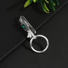 Green Color Saree Waist Key Chain Brooch (BR146GRN)