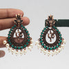 Green Color Copper Earrings (CPE102GRN)
