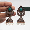 Green Color Copper Earrings (CPE103GRN)