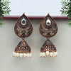 White Color Copper Earrings (CPE103WHT)