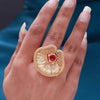 Rani Color Copper Finger Ring (CPR179RNI)