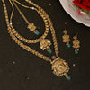 Pista Green Color Premium Copper Necklace Set (CPRN208PGRN)
