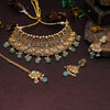 Pista Green Color Choker Premium Copper Necklace Set (CPRN217PGRN)