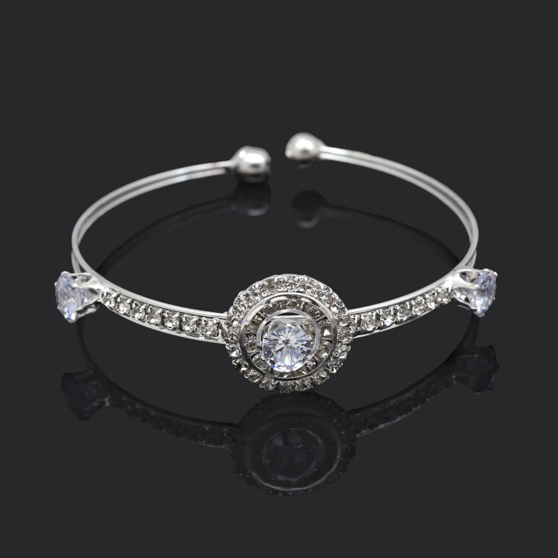 Silver Color Bracelets Combo Of 24 Pieces (CRTB144CMB)