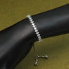 White Color Rivoli Stone Bracelet (CRTB217WHT)