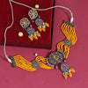 Yellow Color American Diamond Choker Necklace Set (CZN275YLW)