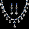Blue Color American Diamond Necklaces Set (CZN320BLU)