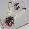Pink Color American Diamond Necklaces Set (CZN329PNK)