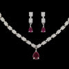 Maroon Color American Diamond Necklaces Set (CZN337MRN)
