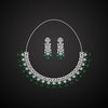 Green Color American Diamond Necklaces Set (CZN348GRN)