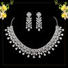 White Color American Diamond Necklaces Set (CZN348WHT)