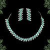 Pista Green Color Monalisa Stone American Diamond Necklaces Set (CZN475PGRN)