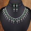 Green Color American Diamond Necklaces Set (CZN476GRN)