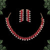 Rani Color American Diamond Rose Gold Necklaces Set (CZN507RNI)