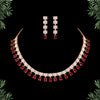 Rani Color American Diamond Necklaces Set (CZN508RNI)