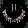 White Color American Diamond Rose Gold Necklaces Set (CZN509WHT)