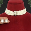 White Color American Diamond Necklaces Set (CZN513WHT)