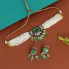 Parrot Green Color American Diamond Necklaces Set (CZN514PGRN)