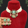 Pink & Parrot Green Color American Diamond Necklaces Set (CZN514PNKPGRN)