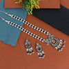 Blue Color American Diamond Brass Necklaces Set (CZN517BLU)