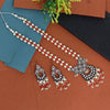 Orange Color American Diamond Brass Necklaces Set (CZN517ORG)