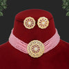 Pink Color American Diamond Necklaces Set (CZN519PNK)