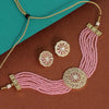 Pink Color American Diamond Necklaces Set (CZN519PNK)