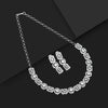 Silver Color American Diamond Necklace Set (CZN520SLV)