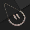White Color American Diamond Necklace Set (CZN520WHT)