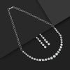 Silver Color American Diamond Necklace Set (CZN521SLV)