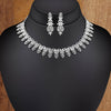 Silver Color American Diamond Necklace Set (CZN523SLV)