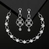 Silver Color American Diamond Necklaces Set (CZN540SLV)