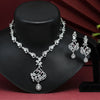Silver Color American Diamond Necklaces Set (CZN543SLV)