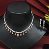 Brown Color American Diamond Necklaces Set (CZN547BRW)