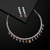 Brown Color American Diamond Necklaces Set (CZN547BRW)