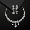 Silver Color American Diamond Necklaces Set (CZN548SLV)
