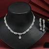 Silver Color American Diamond Necklaces Set (CZN549SLV)