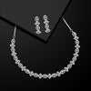 Silver Color American Diamond Necklaces Set (CZN550SLV)