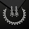 Silver Color American Diamond Necklaces Set (CZN551SLV)