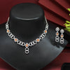 Brown Color American Diamond Necklaces Set (CZN552BRW)