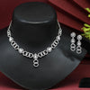 Silver Color American Diamond Necklaces Set (CZN552SLV)